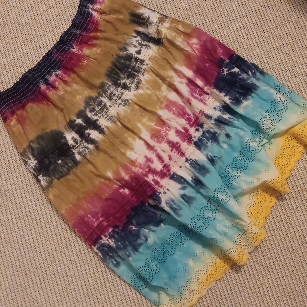Lucky Brand Tie Dye Cotton Skirt